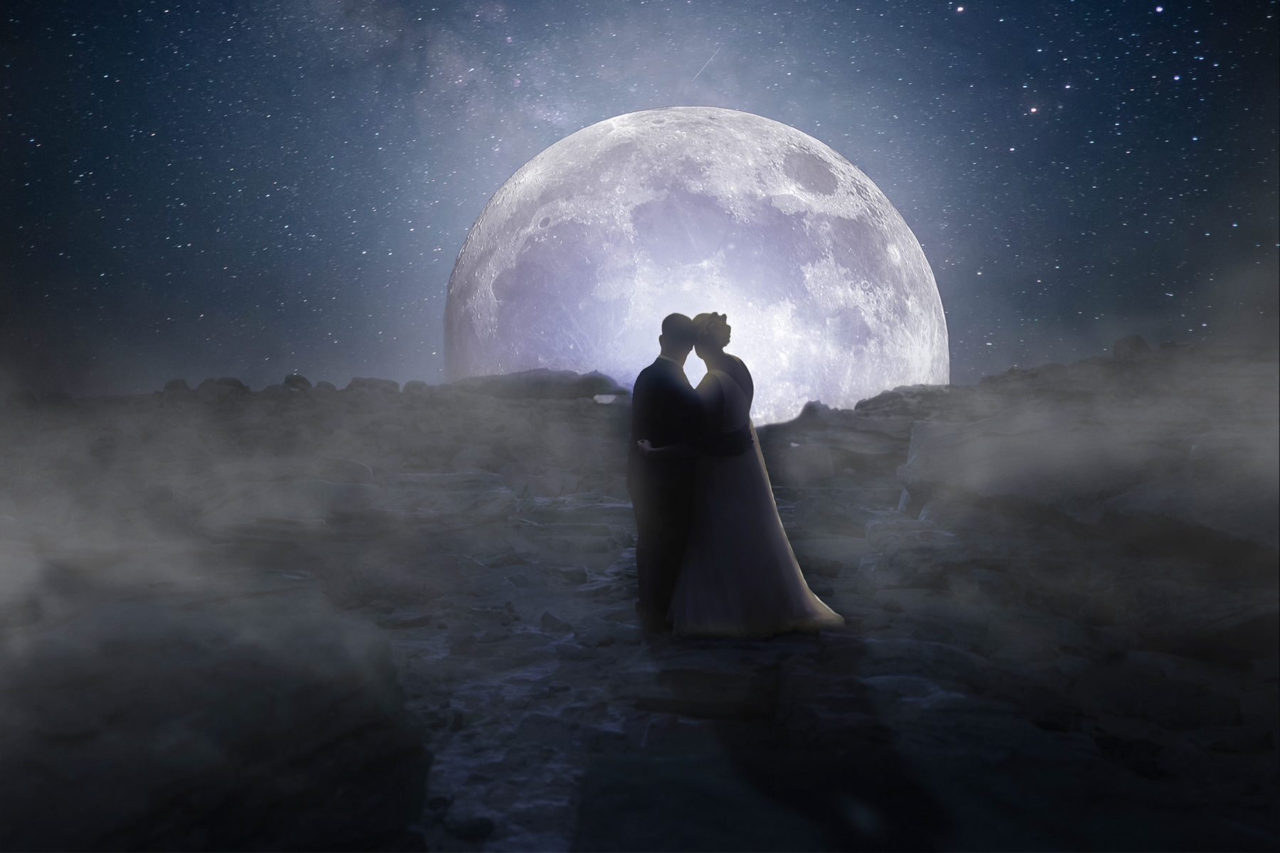 Scifi svatební fotka